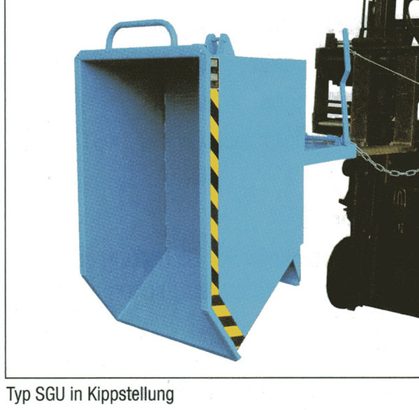 Spänebehälter SGU 50 blau, Inhalt: 500 l, Traglast: 1.000 kg