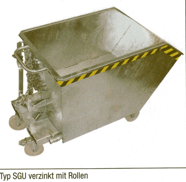 Spänebehälter SGU 50 feuerverzinkt, Inhalt: 500 l, Traglast: 1.000 kg
