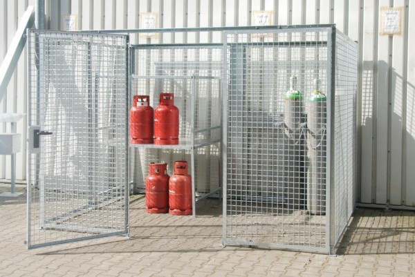 Gasflaschen-Container m. Doppelflügeltür, Typ M1, ohne Dach