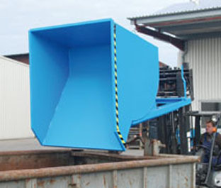 Kippbehälter BKM 30, blau, Inhalt: 300 l, Traglast: 1.500 kg