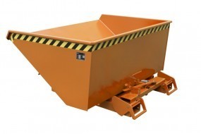 Automatischer Kippbehälter Typ 4A, mittel, orange, 0,90 m³, 1.000 kg