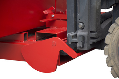 Automatischer Kippbehälter Typ 4A, rot, 0,90 m³, 1.000 kg