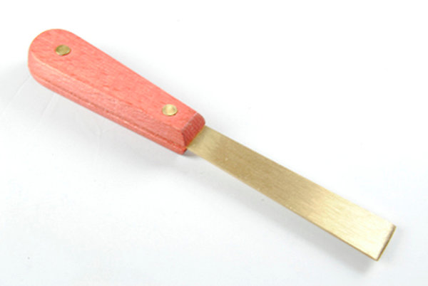 Messingspachtel, 20 mm breit, mit Holzgriff